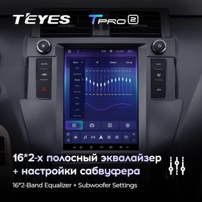 Штатная магнитола Tesla style Teyes TPRO 2 4/32 Toyota Land Cruiser Prado 150 (2013-2017)
