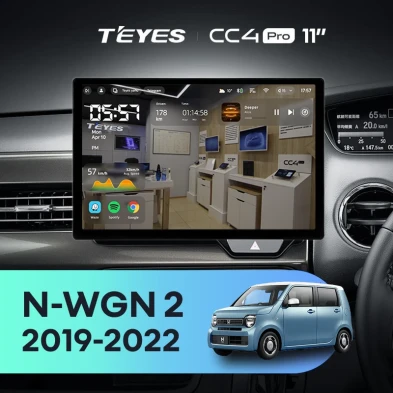 Штатная магнитола Teyes CC4 Pro 8/128 Honda N-WGN 2 (2019-2022) Правый руль (11")