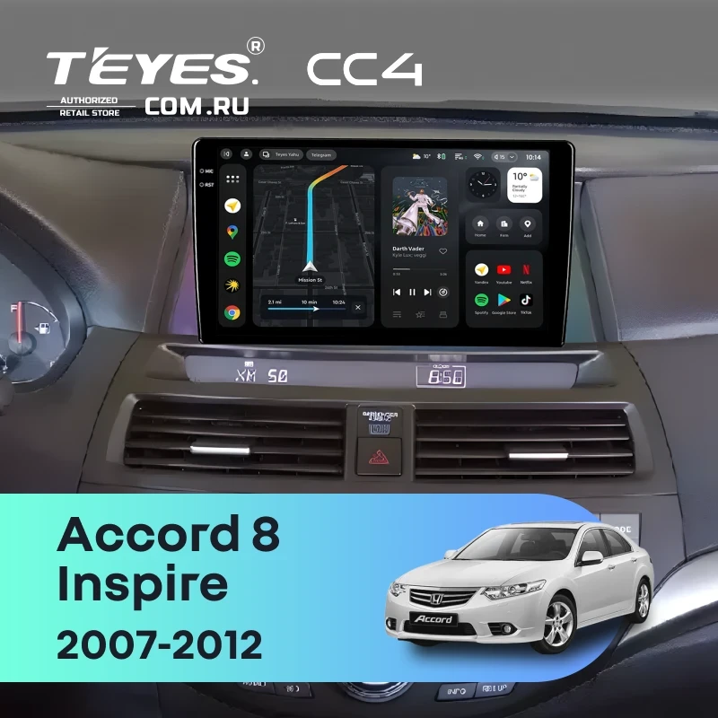 Штатная магнитола Teyes CC4 6/64 Honda Inspire (2007-2012)