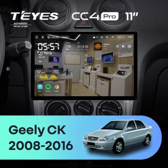 Штатная магнитола Teyes CC4 Pro 8/128 Geely CK (2008-2016) (11")