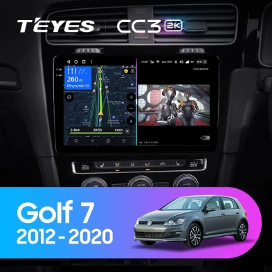 Штатная магнитола Teyes CC3 2K 4/64 Volkswagen Golf 7 MK7 (2012-2020) Правый руль