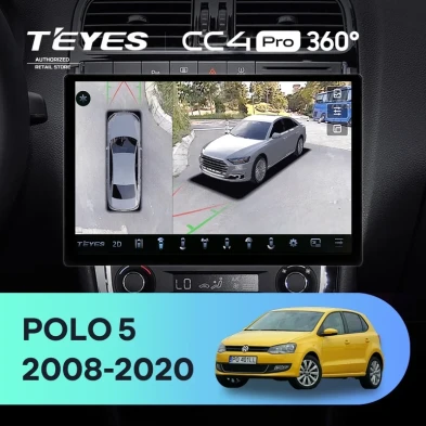 Штатная магнитола Teyes CC4 Pro 360 8/128 Volkswagen Polo 5 (2008-2020) F1 (13")