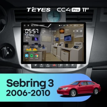 Штатная магнитола Teyes CC4 Pro 12/256 Chrysler Sebring 3 JS (2006-2010) (11")