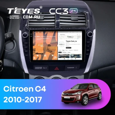Штатная магнитола Teyes CC3 2K 360 6/128 Citroen C4 Aircross  (2010-2017) Тип-B (9")