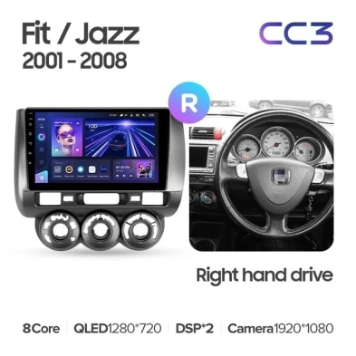 Штатная магнитола Teyes CC3 4/32 Honda Jazz GD (2001-2008) Правый руль