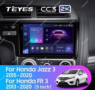 Штатная магнитола Teyes CC3 2K 6/128 Honda Jazz 3 (2015-2020) Тип-A