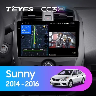 Штатная магнитола Teyes CC3 2K 4/32 Nissan Sunny (2014-2016)