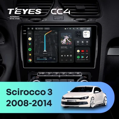 Штатная магнитола Teyes CC4 8/128 Volkswagen Scirocco (2008-2014) F1