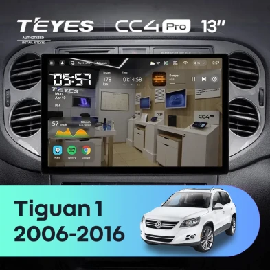 Штатная магнитола Teyes CC4 Pro 12/256 Volkswagen Tiguan 1 NF (2006-2016) F2 (13")