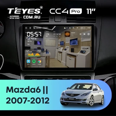 Штатная магнитола Teyes CC4 Pro 12/256 Mazda 6 GG (2002-2007) (11")