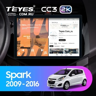 Штатная магнитола Teyes CC3 2K 4/32 Chevrolet Spark M300 (2009-2016) F1 (11")