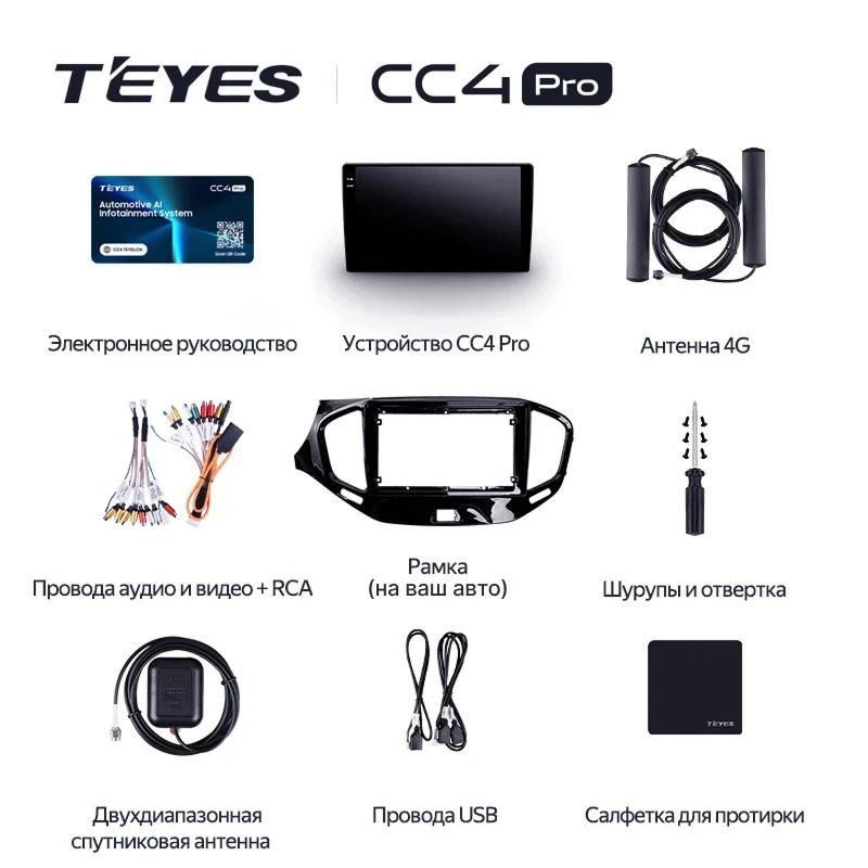 Штатная магнитола Teyes CC4 Pro 12/256 Ford Transit 350 (2020-2021)
