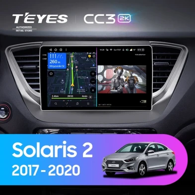 Штатная магнитола Teyes CC3 2K 4/32 Hyundai Solaris 2 (2017-2020) F1 Тип-B