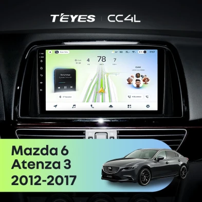 Штатная магнитола Teyes CC4L 6/64 Mazda Atenza 3 (2012-2017) Тип-A Правый руль
