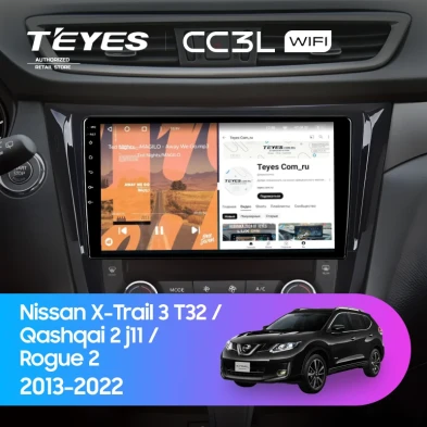 Штатная магнитола Teyes CC3L WiFi 2/32 Nissan Qashqai 2 J11 (2013-2022) F3 Тип-C