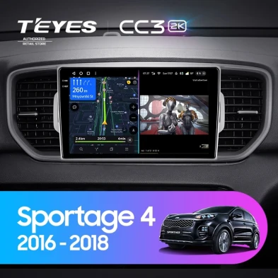 Штатная магнитола Teyes CC3 2K 360 6/128 Kia Sportage 4 QL (2016-2018) Тип-B