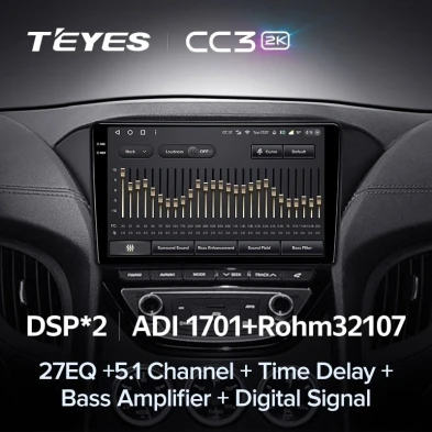 Штатная магнитола Teyes CC3 2K 4/64 Hyundai Rohens Coupe 2012+ F3