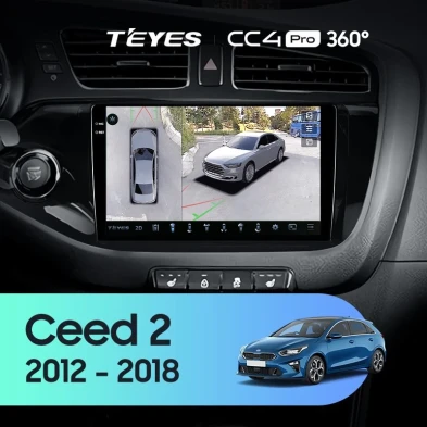 Штатная магнитола Teyes CC4 Pro 360 12/256 Kia Ceed 2 JD (2012-2018)