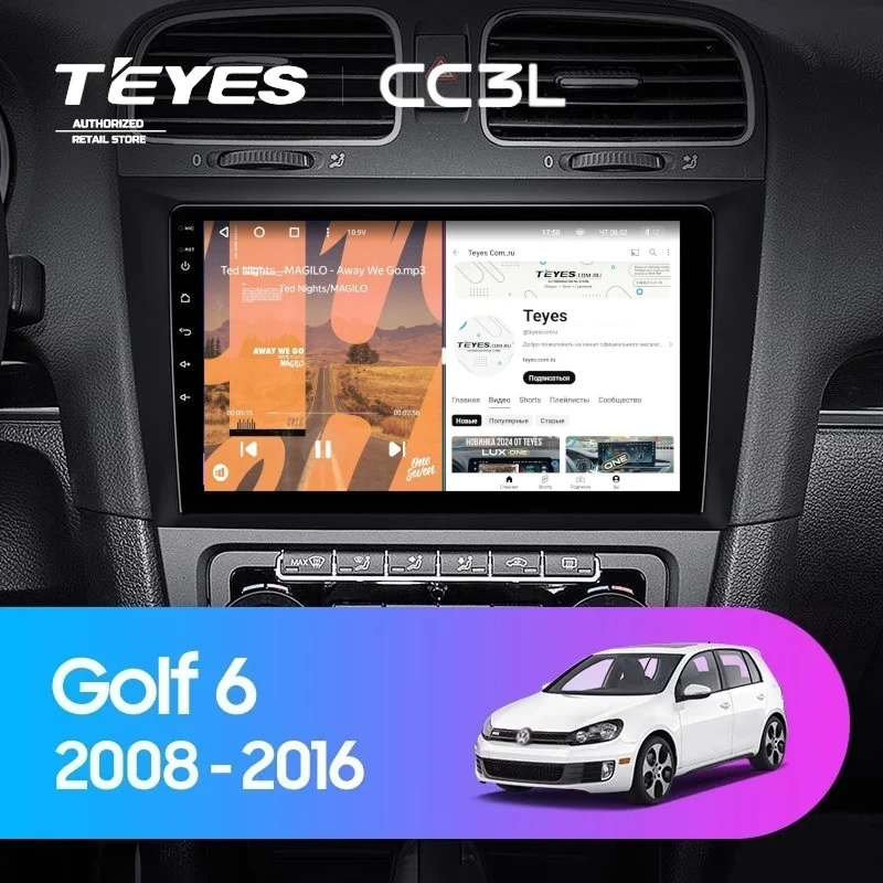 Штатная магнитола Teyes CC3L 4/64 Volkswagen Golf 6 (2008-2016)