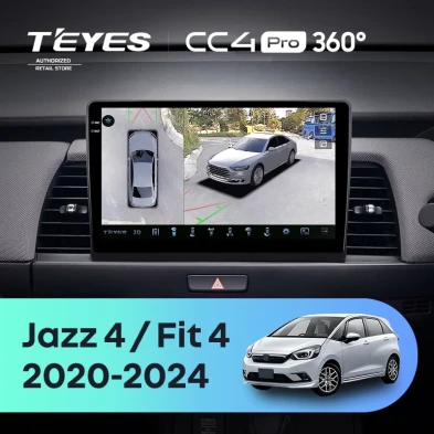 Штатная магнитола Teyes CC4 Pro 360 12/256 Honda Fit 4 (2020-2024) Тип-B Правый руль