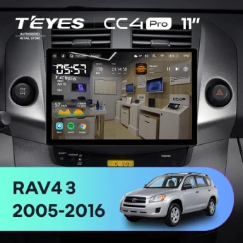 Штатная магнитола Teyes CC4 Pro 12/256 Toyota RAV4 3 XA30 (2005-2016) F1 (11")