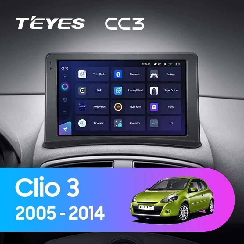 Штатная магнитола Teyes CC3 4/32 Renault Clio 3 (2005-2014) (0din)