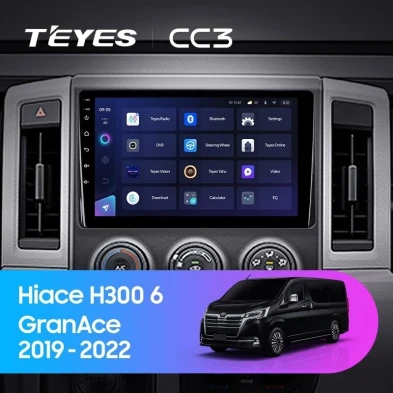 Штатная магнитола Teyes CC3 4/32 Toyota Hiace H300 VI (2019-2022) Тип-A
