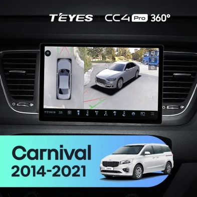 Штатная магнитола Teyes CC4 Pro 360 12/256 Kia Carnival 3 YP (2014-2021) F2 Тип-B (11")