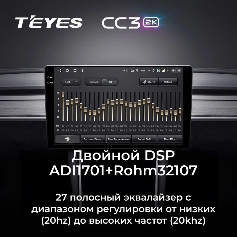 Штатная магнитола Teyes CC3 2K 4/64 SsangYong Actyon 2 (2013-2022) (0din)