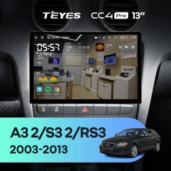 Штатная магнитола Teyes CC4 Pro 8/128 Audi RS3 1 (2011-2012) (13")
