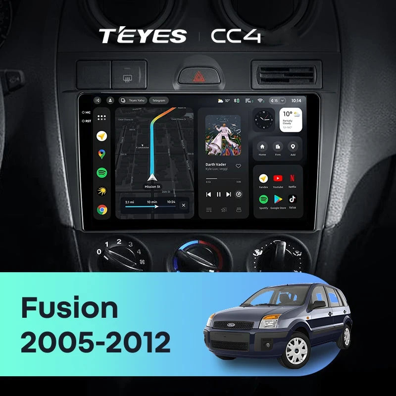 Штатная магнитола Teyes CC4 6/64 Ford Fusion (2005-2012)
