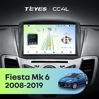 Штатная магнитола Teyes CC4L 6/64 Ford Fiesta Mk 6 (2008-2019) F2 Тип-B