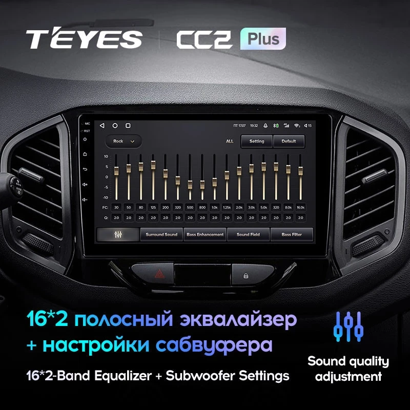 Штатная магнитола Teyes CC2L Plus 1/16 Lada Xray (2015-2022)