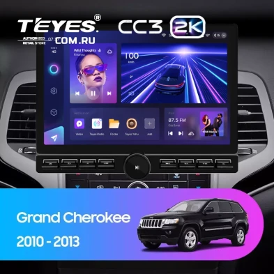 Штатная магнитола Teyes CC3 2K 6/128 Jeep Grand Cherokee WK2 (2010-2013) (13" с кнопками)
