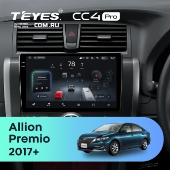 Штатная магнитола Teyes CC4 Pro 8/128 Toyota Allion (2017-2021)