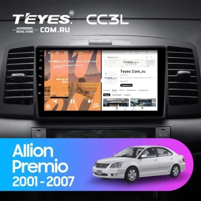Штатная магнитола Teyes CC3L 4/64 Toyota Allion (2001-2007)